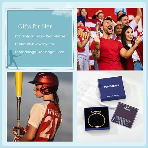 Turandoss 14K Gold Plated Sports Bracelets for Women Girls Sports Jewelry - image 6