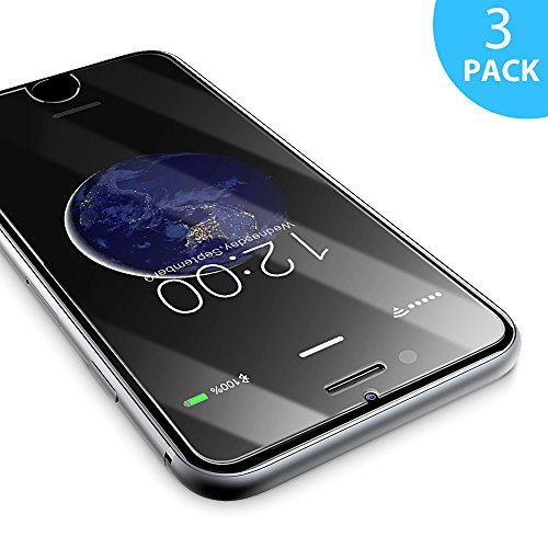 SUERW ?3 Pack Protection écran Compatible pour iPhone 6 6S, Verre Trempé Vitre Film Protecteur Compatible pour iPhone 6 6S (0.25mm, Ultra HD Transparent)