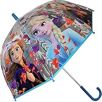 Disney Frozen Transparente Campana 19' 2 Paraguas Acampada y Senderismo Infantil, Juventud Unisex, Multicolor (Multicolor), Talla Única