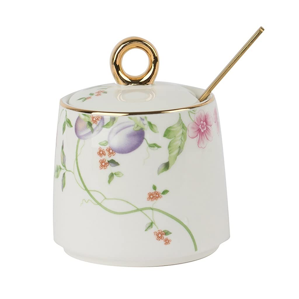Set di contenitori per condimenti, Set di barattoli per condimenti in Ceramica, barattoli per condimenti per Uso Domestico, Scatola per condimenti Dipinta a Man