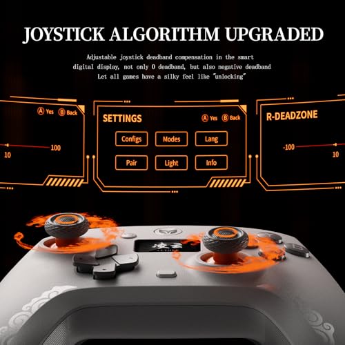 Image of Black Shark BIGBIG WON Aether PC Controllers, LCD Smart Screen, Hall Joysticks&Triggers, 1000Hz Polling Rate, 12-bit ADC, Wireless Controller for Switch /PC /Android /iOS