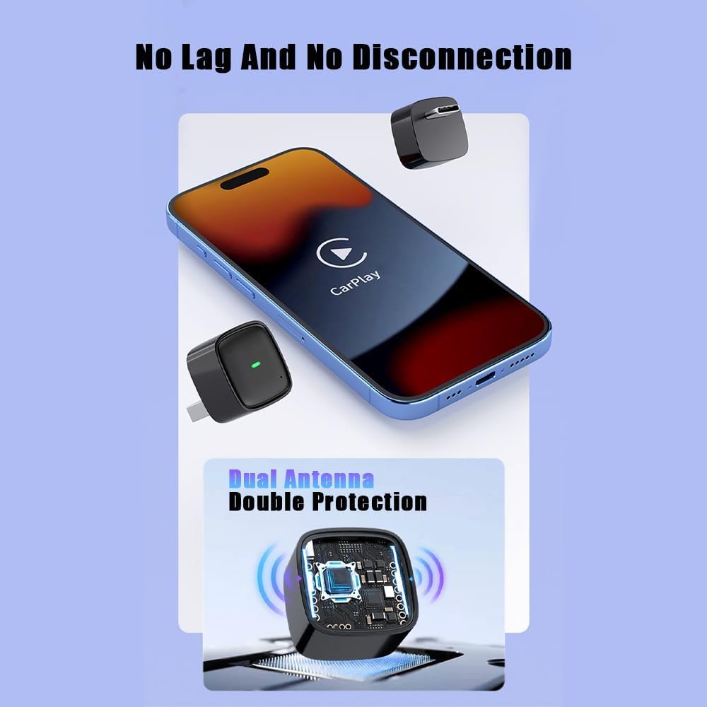 Mini bezprzewodowy adapter CarPlay do MINI Hardtop 4-drzwiowy 2019-2024, automatyczny adapter w pojeździe, przewodowy CarPlay do bezprzewodowego adaptera Apple Carplay, A
