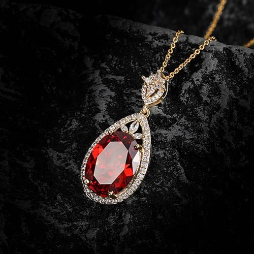 Colliers de pendentif rouge H3TF5J collier d'or mignon pour femmes - 3