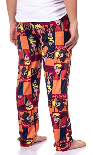 Naruto Shippuden Men's Allover Character Hidden Leaf Village Adult Lounge Sleep Bottoms Pajama Pants4