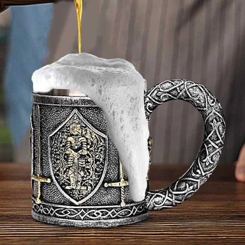 Taza medieval original de 450 ml para regalar a amantes del café y la cerveza 4