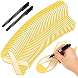 Qilery 100 Pcs Large Gold Ribbon Cutouts with 2 Pcs Marker Pens Paper Childhood Cancer Awareness Cutouts Childhood Cancer Awareness Items for Charity Fundraiser Support Supplies