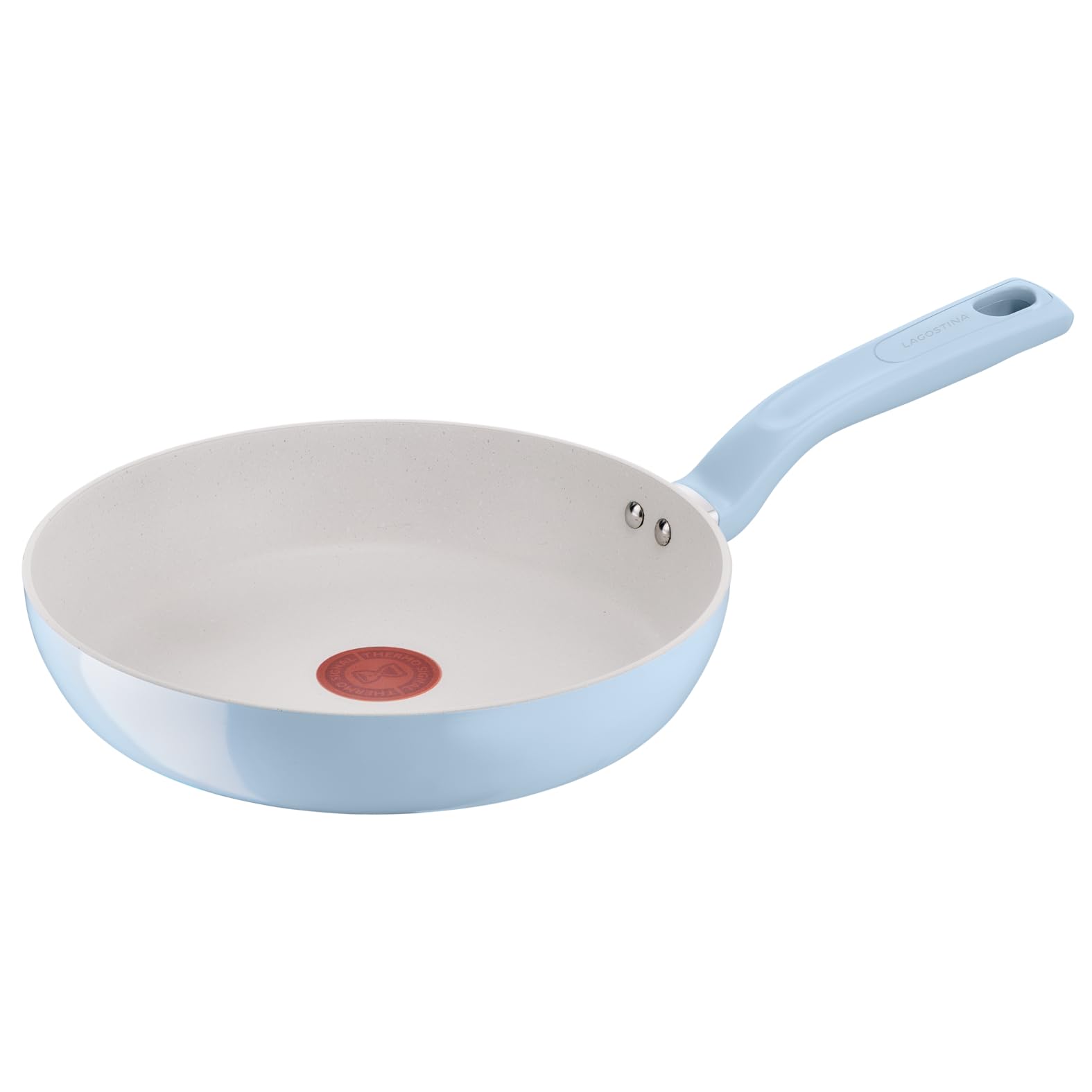 Lagostina Brezza, Padella Antiaderente Ø 24 cm, Rivestimento Mineralia, Indicatore di Calore Thermo-Signal, Manico Rivettato, Compatibile con Induzione