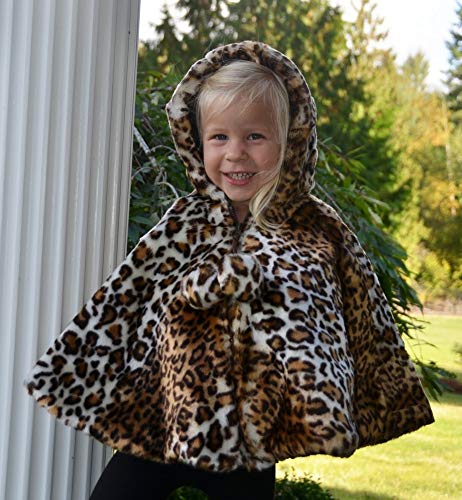 Foxfire Lilly Patricia Brown Leopard Faux Fur Poncho3