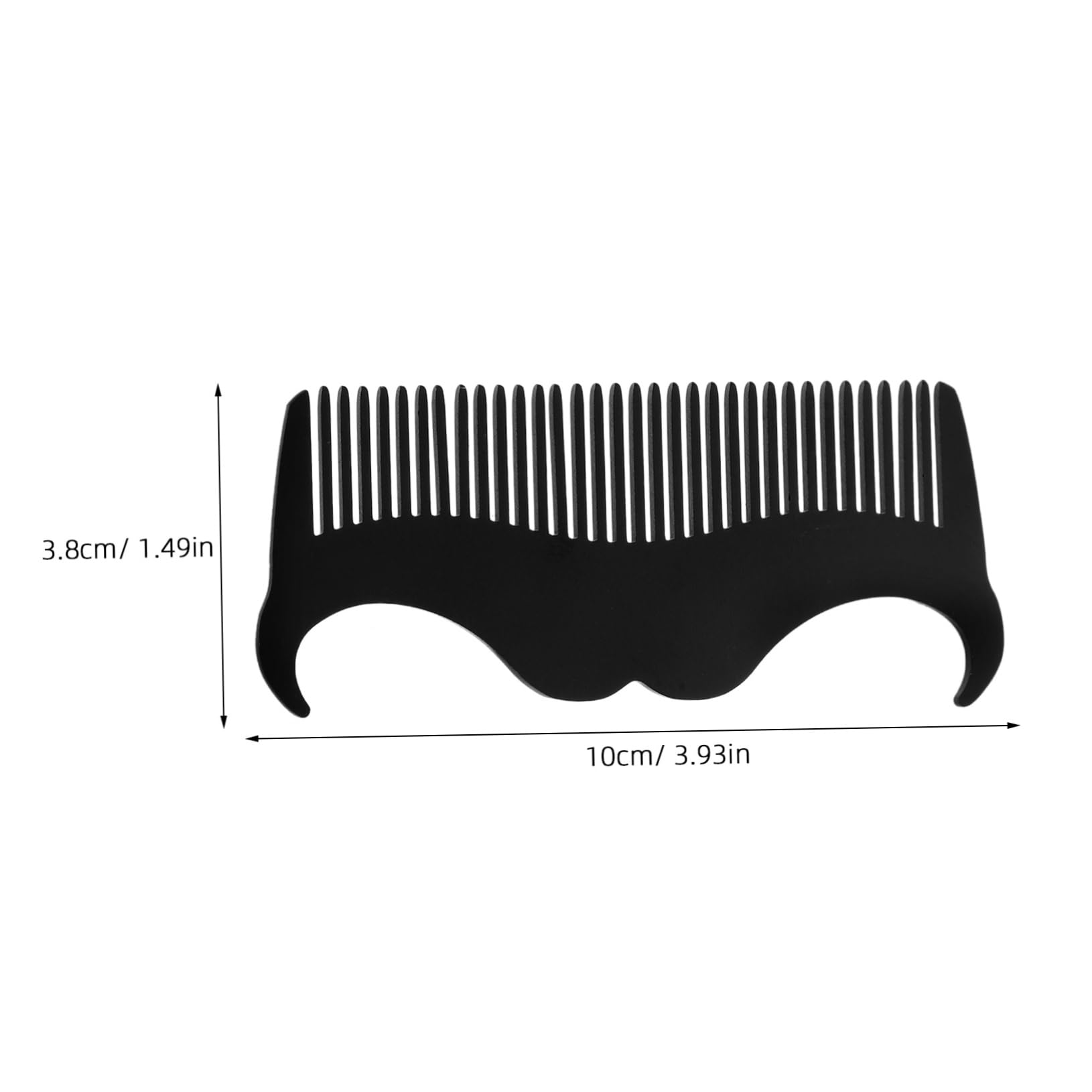 Baluue Beard Shaping Template Comb Beard Brush Stainless Steel Hair Comb for Men