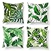 Poszewki na poduszki 45 x 45 cm zestaw 4, aksamitna dwustronna poszewka na poduszkę z nadrukiem zielonym, kwadratowa poszewka na poduszkę, z niewidocznym zamkiem błyskawicznym do salonu sofy sypialni wystrój domu poszewki na poduszki 45 x 45 cm