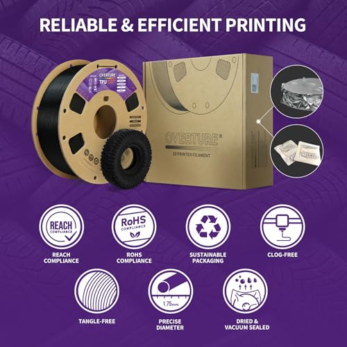 Filamento TPU Flexible 1,75 mm - Carrete 1 kg (Negro) - Impresoras 3D - Fernando Cortés