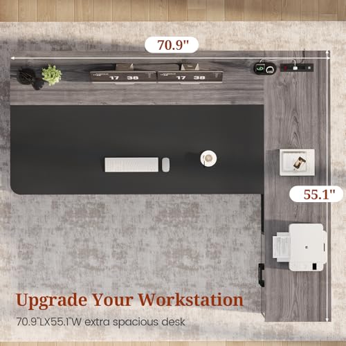 L shaped executive office desk