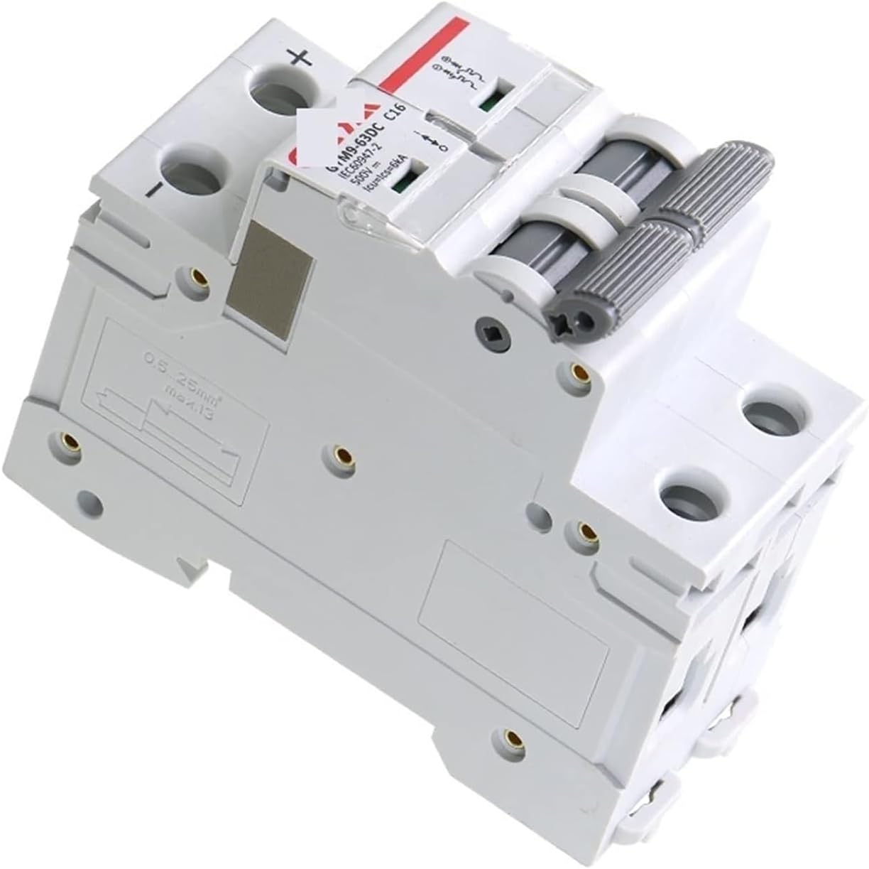 Circuit breakerDC MCB 6KA 2P 500V Mini Circuit Breaker DC 6A 10A 16A 20A 25A 32A 40A 50A 63A 1Pcs (Size : GYM9 DC MCB 2P, Color : 6A) (Color : 6A, Size : GYM9 DC MCB 2P)