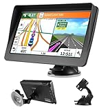 7 Zoll Navigationsgeräte für Auto, GPS LKW Navigationsgeräte mit 2026 aktuellsten Europa Karten, HD TFT Touchscreen Auto Navigationsgerät mit Sprachführung & Abbiegehinweisen, PLZ-Suche