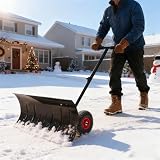 Garvee 29in Heavy-Duty Steel Snow Pusher