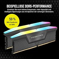 Corsair Vengeance RGB DDR5 64GB (2x16GB) 5600MHz C40 AMD Optimierter Desktop-Speicher (Dynamische Zehn-Zonen-RGB-Beleuchtung, Onboard-Spannungsregelung, AMD Expo-Kompatibilität) Kühles Grau – Ansicht 3