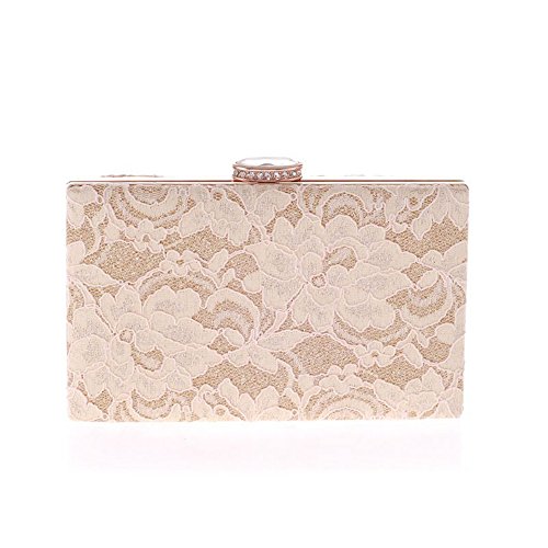 Damen Clutches Abendtaschen Handmade Kupplung Umhängetasche mit Kette Cover