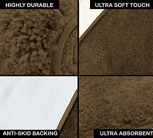 Image of Flooring India Co Newman Carpet 2500 GSM Super Soft Anti Skid Area Rugs for Home Decor, Bedroom (4x6 Feet, Coffee)