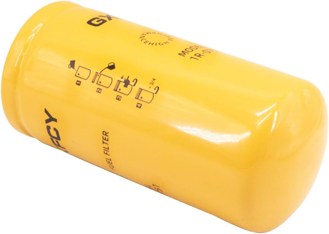 1R-0751 Fuel Filter Replace BF7632 FF5324 1R0759 BF7634 FF5321 3222310756 FF5515 P551315 H178WK Compatible with Caterpillar C7 C9 3126B 3126E C-9 3114 3116 3126 Diesel Engine(Pack of 3)