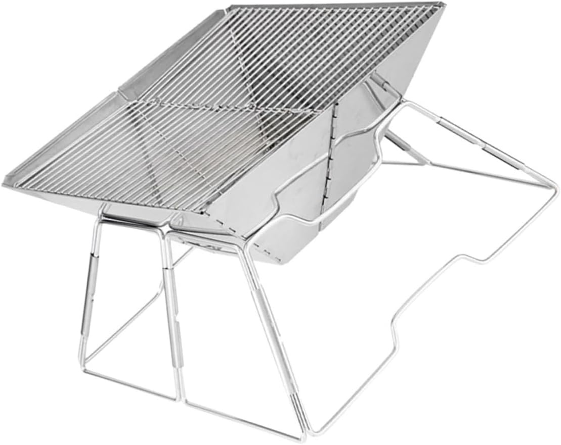 Portable Folding Barbecue Grill Wear-resistant Outdoor Camping Bbq Rack Convenient Portable Grill for Hiking Picnic Tailgating