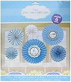 Sweet Safari Boy Baby Shower Party Paper Fan Room Hanging Decoration, 16