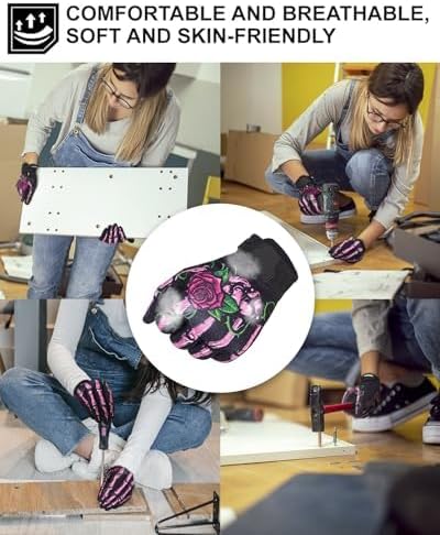 Miniatura 5 de RIGWARL Guantes de motocicleta para hombres y mujeres, pantalla táctil, guantes ligeros antideslizantes para motocross