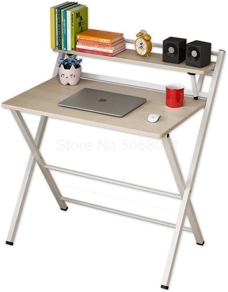 NBLYW Portable Folding Computer Desk, No Assembly Sturdy and Heavy Duty Writing Desk, Small Spaces for Working, Writing, Eating, Handwork, Exhibition