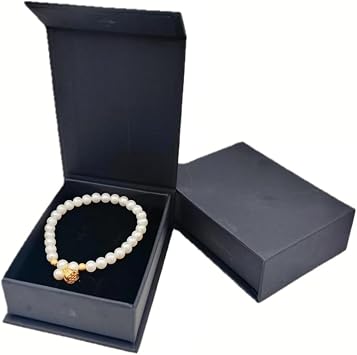Jewelry Gift Boxes, 2 Pack 2.8 x 3.5 x 1.2inch Cardboard Jewelry Boxes, Small Gift Boxes for Bracelets Earrings Necklaces Black