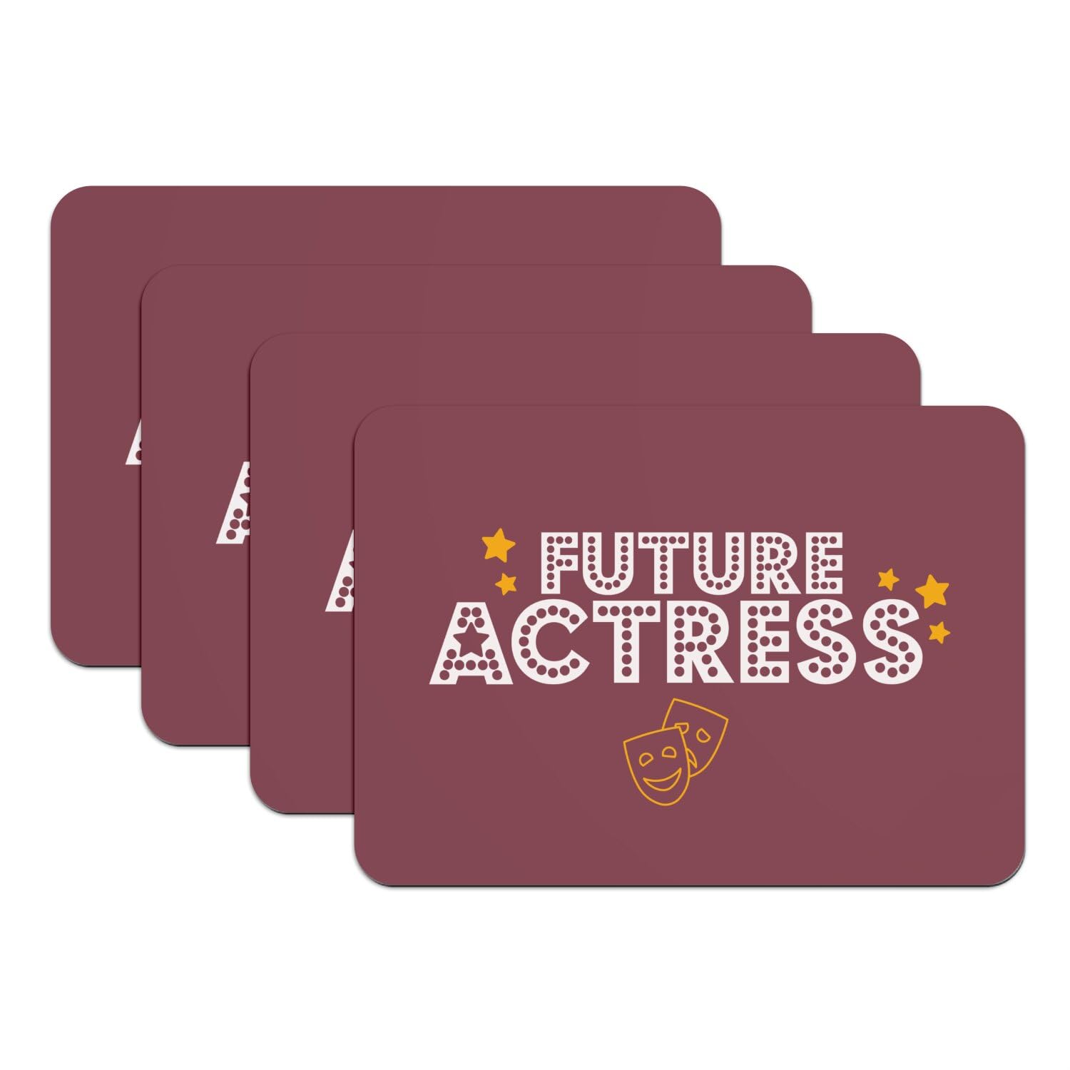 Set de table Future Actress rouge pour repas thématiques et soirées ciné