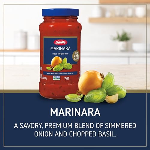 Barilla 1000010692 Pasta Sauce Marinara, 24 Ounce Jar - No Added Sugar - Made With 100% Extra Virgin Olive Oil - No Artificial Colors, Flavors Or Preservatives - Non-Gmo, Gluten Free thumb #1