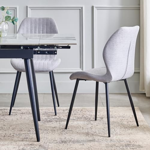 Image of Home Centre | Arcane Set Dining Chairs | Dining Chair for Home | Metal | Grey | 1 Year Warranty