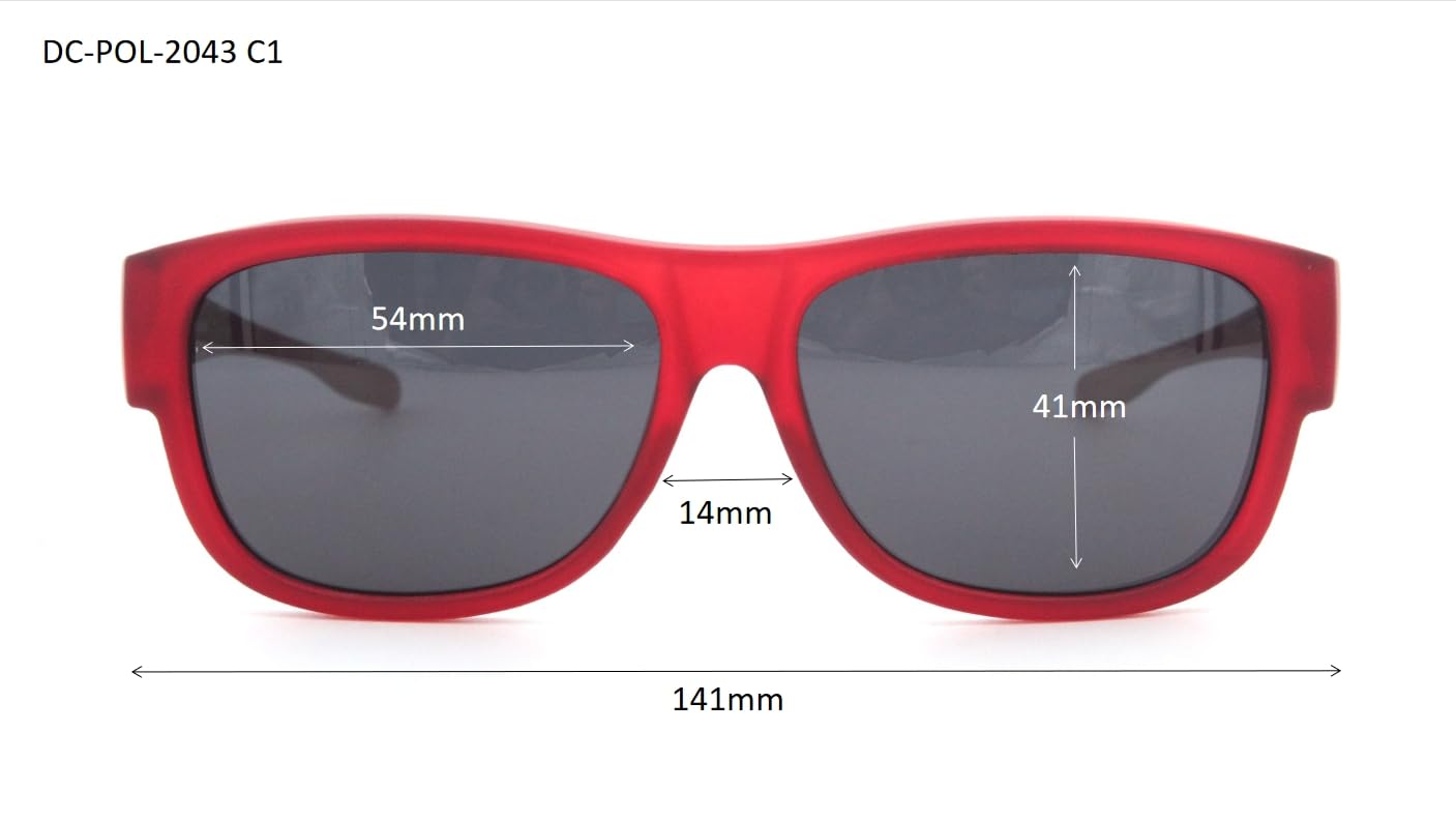 DanCarol DC-POL-2043-C6-Blau-(C3)-Für Schmales Gesicht Die Überbrille, ideal für Brillenträger -mit Polarisierte Gläser