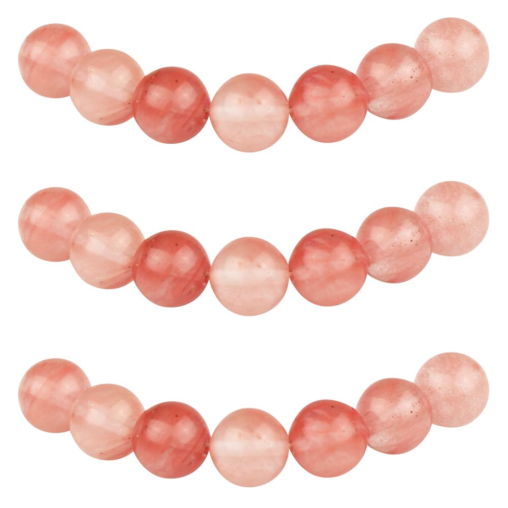 MJDCB 8mm 43 piezas Cuentas de Piedra Sangre Redondas Sueltas Piedras Semipreciosas Naturales para Hacer Joyas Pulseras Collares — view 19