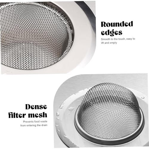 4 piezas coladores para fregadero de cocina 4.5 pulgadas acero inoxidable miniatura 3