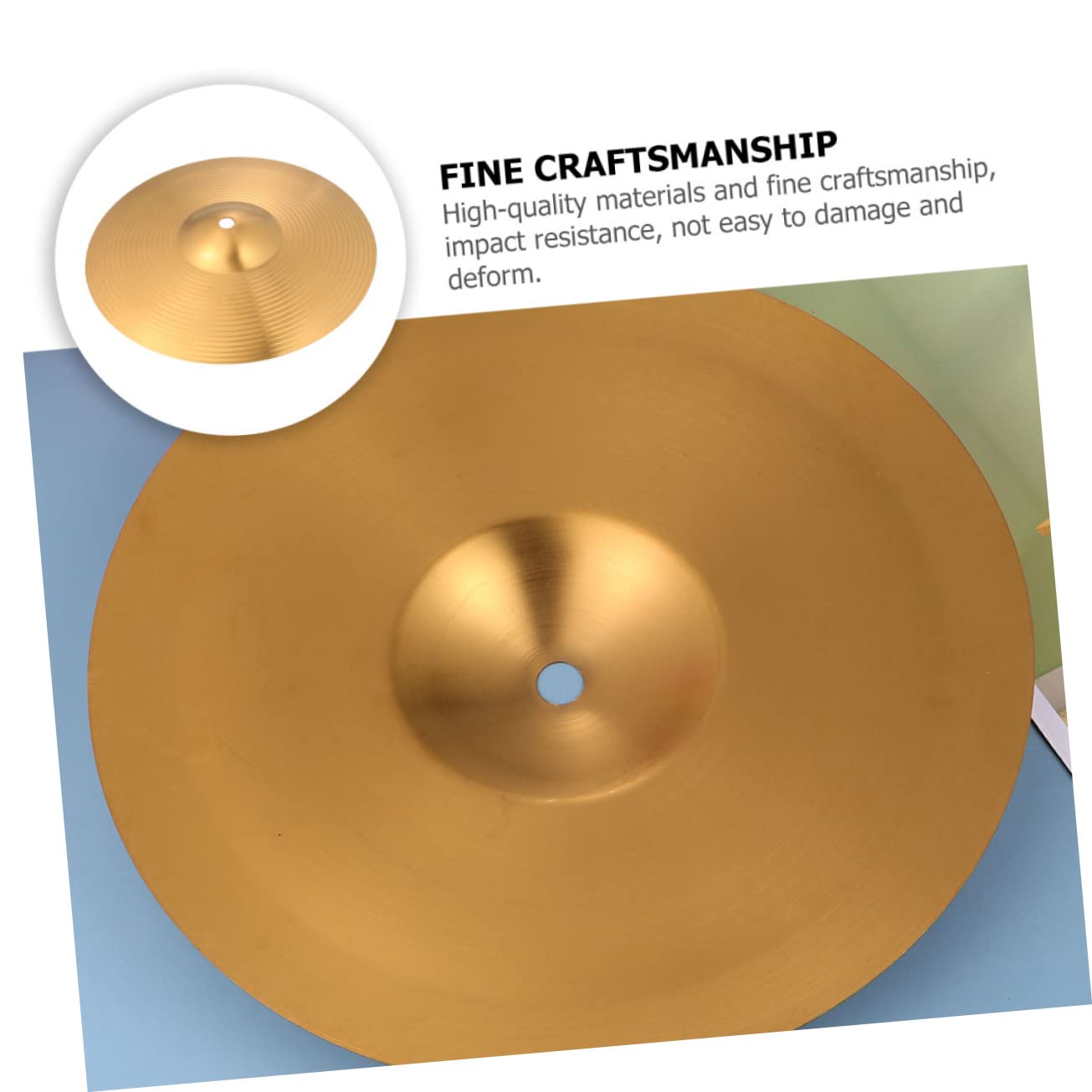 Abaodam 14-inch Drum Cymbal Individual Hi-hat Post Compatible Beautiful Appearance Suitable for Drummers