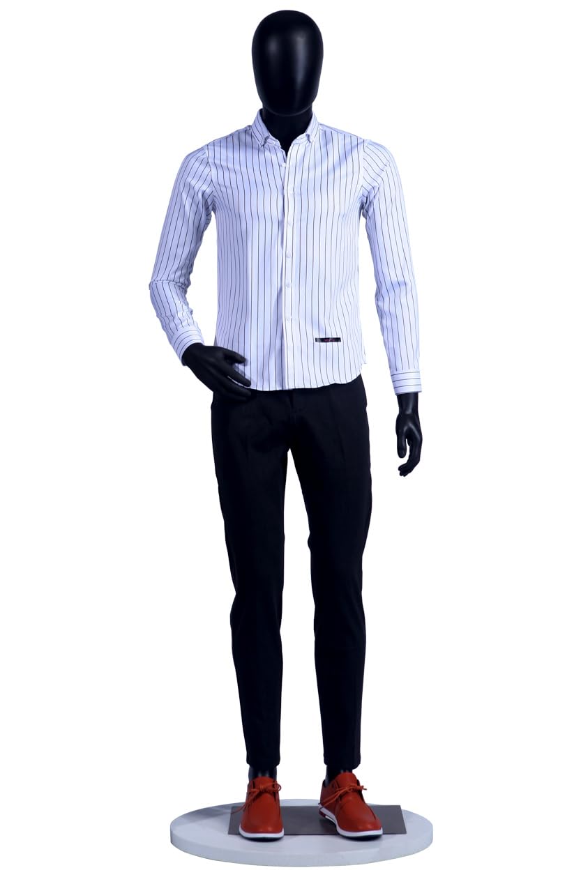 EurotonDisplay MC-2H Male Mannequin / Window Model, Moveable, Matt Black Finish