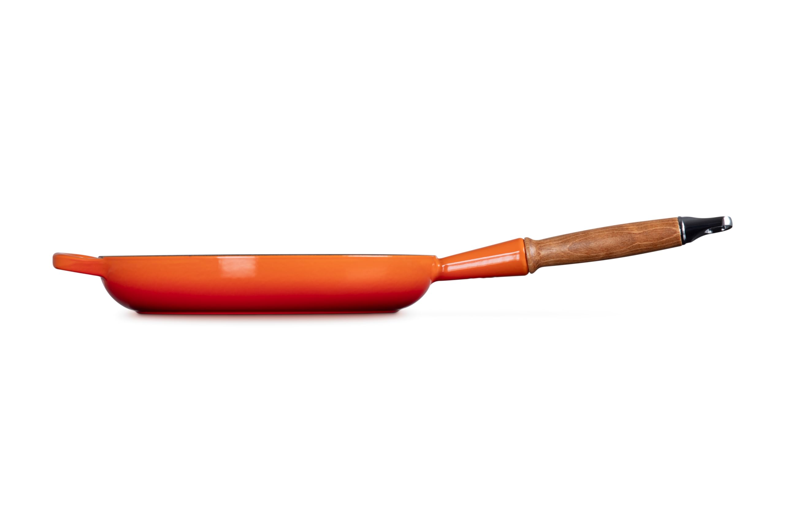 LE CREUSET Sartén Signature con mango de madera de hierro fundido, 26cm, 2 L, Volcanico, 20258260900422