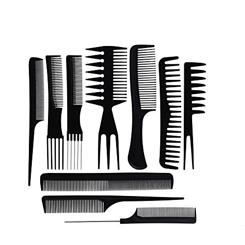 Professional Styling Comb Set, 10 Pcs Hair Stylists Combs Kit, Variety Styling Tool Great for Hair Types & Styles