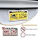 Aootf License Plate Frames Covers - Stainless Steel Car Tag Holder and Clear Flat Shield, Unbreakable Front Rear Protector with Chrome Screws Caps, 2 Sets