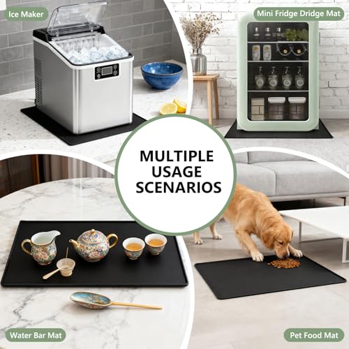 AKEfit Heat Resistant Silicone Mat, Non-Slip Waterproof Air Fryer Mat for Kitchen Countertops, Oven, Stove Top & Dining Table Protection (BLACK) - Image 7