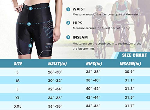 Hiauspor Women\'s Cycling Shorts (Black, Medium) - Thumbnail 4