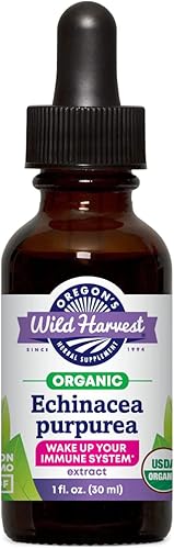 Oregon's Wild Harvest 1.1 Extracto de raíz de purpurea de equinácea orgánica fresca, 1 onza líquida