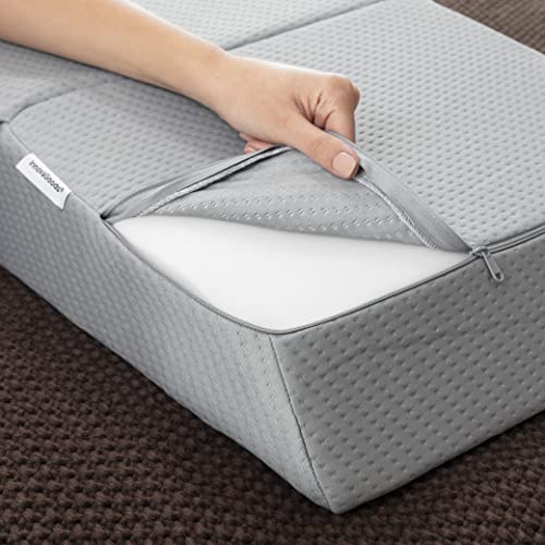 InnovaGoods - Ergonomisch Dubbel Driehoekig Wigkussen, Veelzijdig en Aanpasbaar, Memory Foam, Afneembare Wasbare Hoes, Licht en Handig, 60x40x24 cm, Grijs - Afbeelding 3