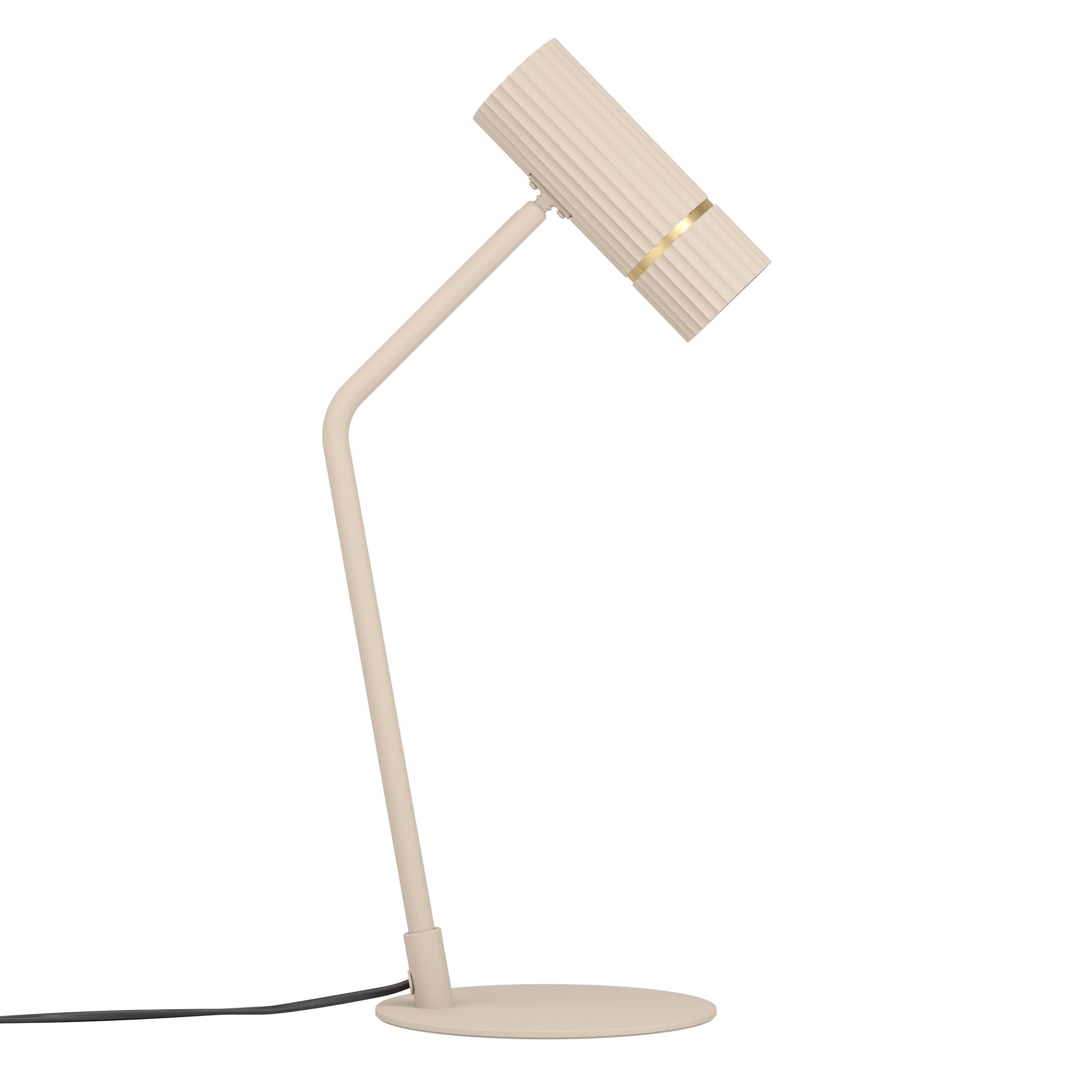 EGLO LED Tischlampe Caminia, Nachttischlampe mit Spot | Tischleuchte für Wohnzimmer und Schlafzimmer aus Metall in Beige und Gold, GU10-Leuchtmittel, warmweiß