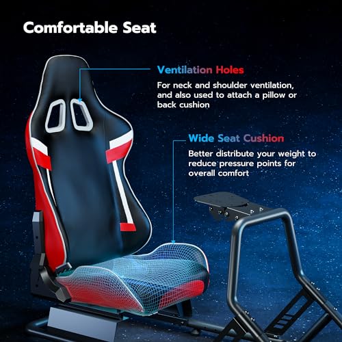 Ares Wing Racing Simulator Cockpit With Monitor Mount And Seat thumb #6