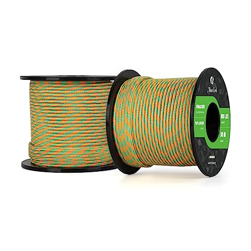 Abma Cord Paracord 100 lbs 2mm 100% Nylon 30M - Spring, Multi Color-spring, 30 Meters