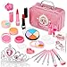 Jojoin Maquillage Enfant Jouet Fille, 22PCS Coffrets De Maquillage avec Couronne de Princesse, Cadeau de Noël Anniversaire de Princesse de Petites Filles de 5 6 7 8 9 Ans