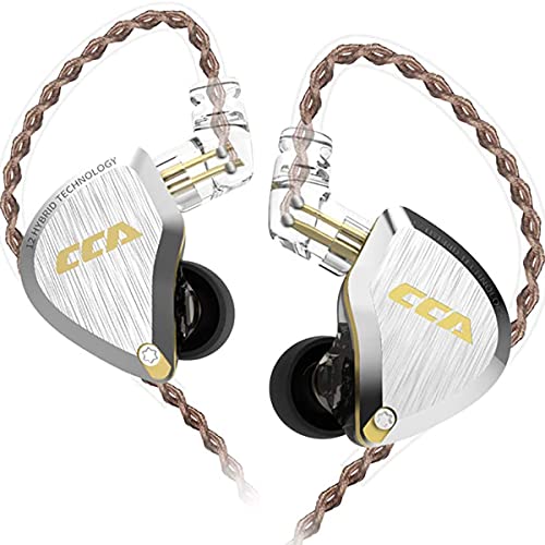 Image of CCA C12 In-Ear Earphones, Wired 5BA1DD Dynamic Driver + HiFi Hybrid Sports, With 2-Pin Detachable Cable, Suitable for Game Musicians, Singers