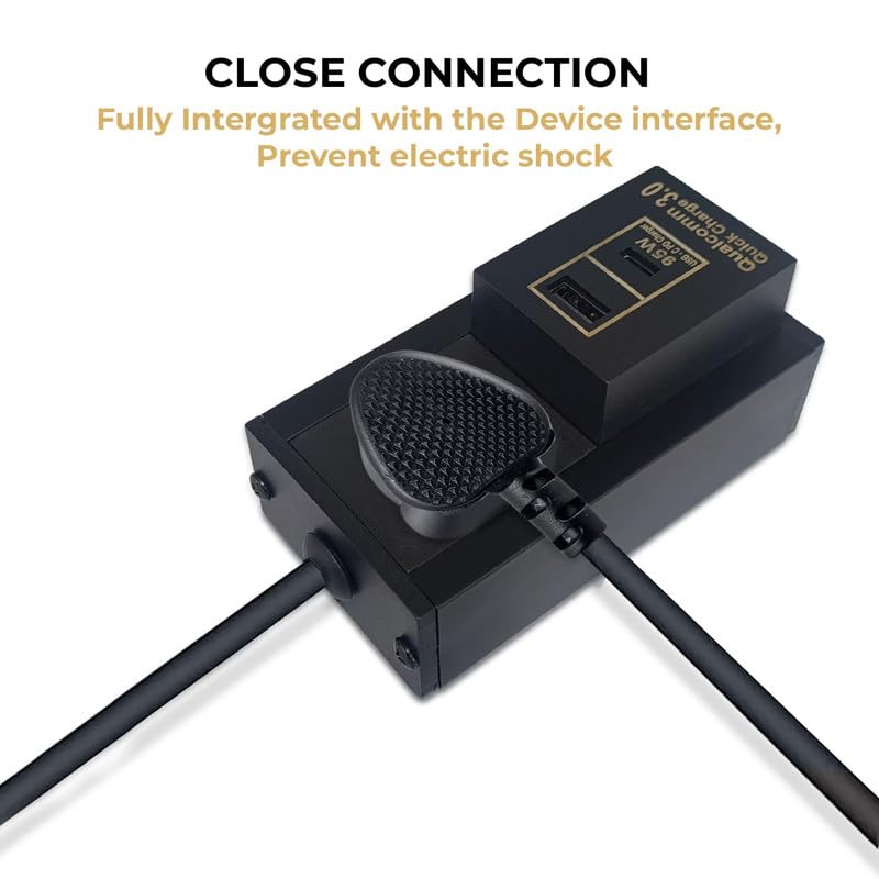 Image of MX Single Socket Extension Board with 10 Meter Heavy Duty Long Wire Cord Use to Exetend Power Socket 2500W 10A Wire Extender with Plug Perent (10 Mtr, Universal Socket + 95W USB-C + USB-A)