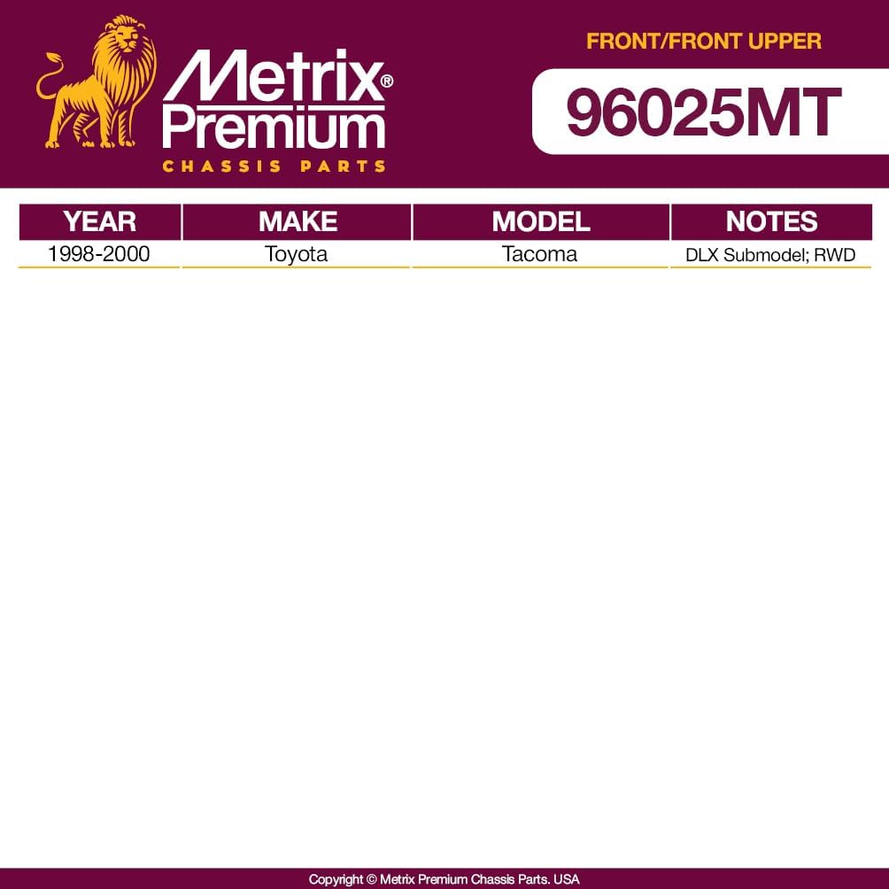 Metrix Premium Chassis Parts GDX - 4 PC Front Sway Bar Stabilizer End Link & Upper Ball Joint Kit Fits 1998-2000 Toyota Tacoma DLX Submodel RWD, Replacement K90250, K90256, K90257, Made in Europe